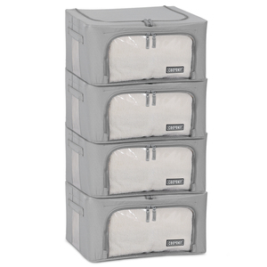 4-Pack 24L Reinforced Clothes Storage Box