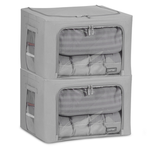 2-Pack 100L Foldable Clothes Storage Organizer
